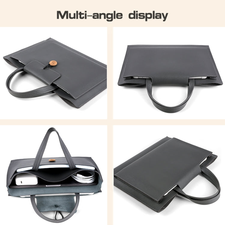 15-16 inch Universal Elastic Thread Button Portable Laptop Inner Bag(Black)