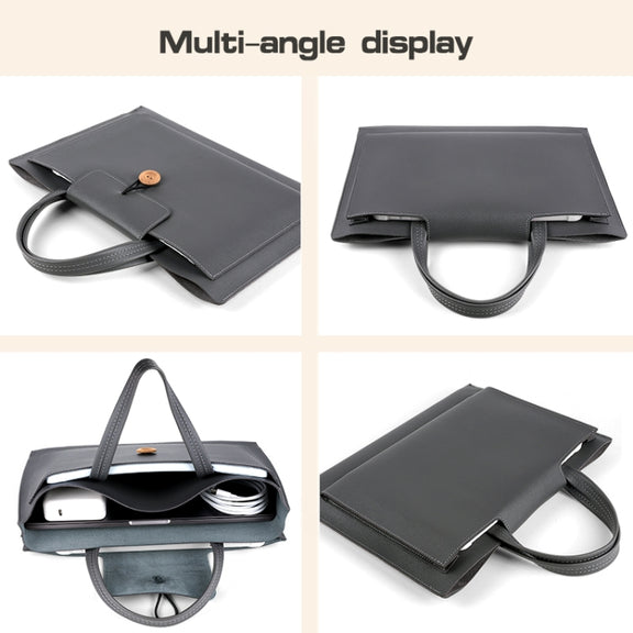 15-16 inch Universal Elastic Thread Button Portable Laptop Inner Bag(Black)