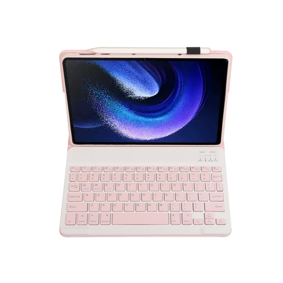 For Xiaomi Pad 6 / Pad 6 Pro A0N7 Lambskin Texture Ultra-thin Bluetooth Keyboard Leather Case(Pink)