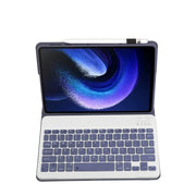 For Xiaomi Pad 6 / Pad 6 Pro A0N7 Lambskin Texture Ultra-thin Bluetooth Keyboard Leather Case(Purple)