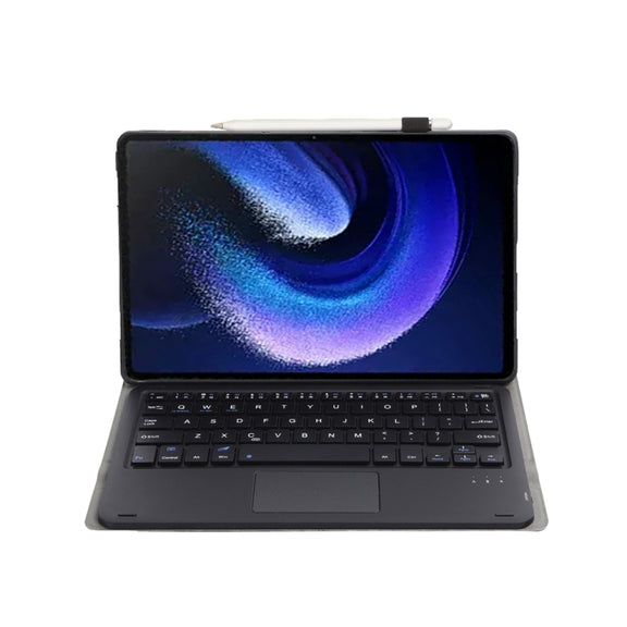 For Xiaomi Pad 6 / Pad 6 Pro A0N7-A Lambskin Texture Ultra-thin Bluetooth Keyboard Leather Case with Touchpad(Black)