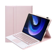For Xiaomi Pad 6 / Pad 6 Pro A0N7-A Lambskin Texture Ultra-thin Bluetooth Keyboard Leather Case with Touchpad(Pink)