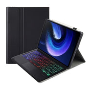 For Xiaomi Pad 6 / Pad 6 Pro A0N7-AS Lambskin Texture Ultra-thin Backlight Bluetooth Keyboard Leather Case with Touchpad(Black)