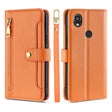 For Kyocera Digno SX3-KYG02 Sheep Texture Cross-body Zipper Wallet Leather Phone Case(Orange) - More Brand by PMC TechLife | Online Shopping South Africa | PMC TechLife | Buy Now Pay Later Mobicred
