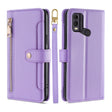 For Nokia C22 Sheep Texture Cross-body Zipper Wallet Leather Phone Case(Purple) - Nokia Cases by PMC TechLife | Online Shopping South Africa | PMC TechLife | Buy Now Pay Later Mobicred