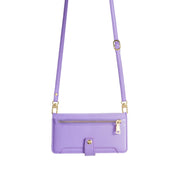 For Nokia C32 Sheep Texture Cross-body Zipper Wallet Leather Phone Case(Purple)
