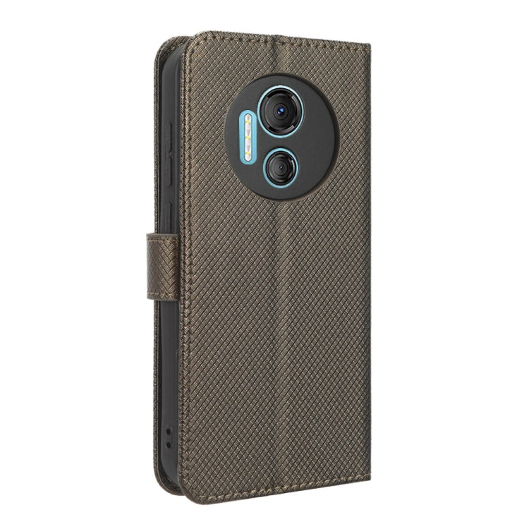 For Doogee X97 / X97 Pro Diamond Texture Leather Phone Case(Brown)