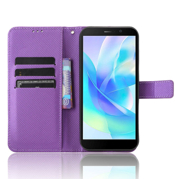 For Doogee X97 / X97 Pro Diamond Texture Leather Phone Case(Purple)