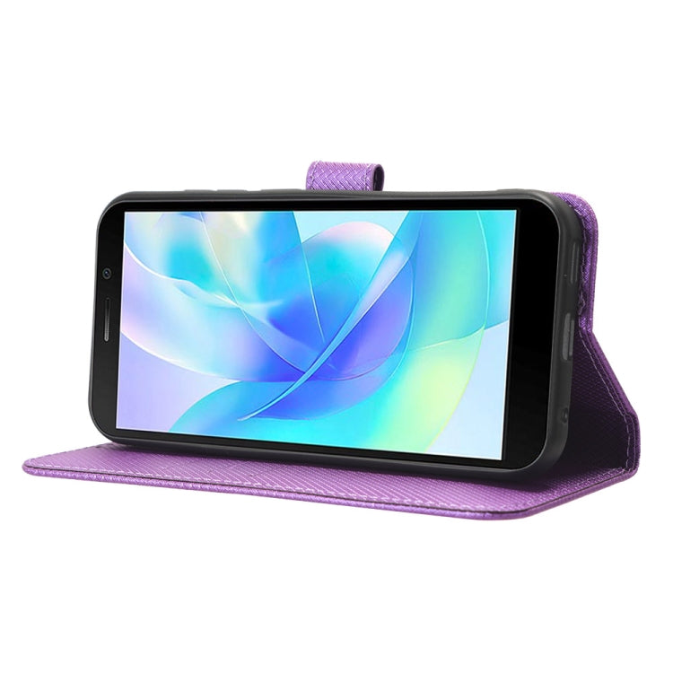 For Doogee X97 / X97 Pro Diamond Texture Leather Phone Case(Purple)
