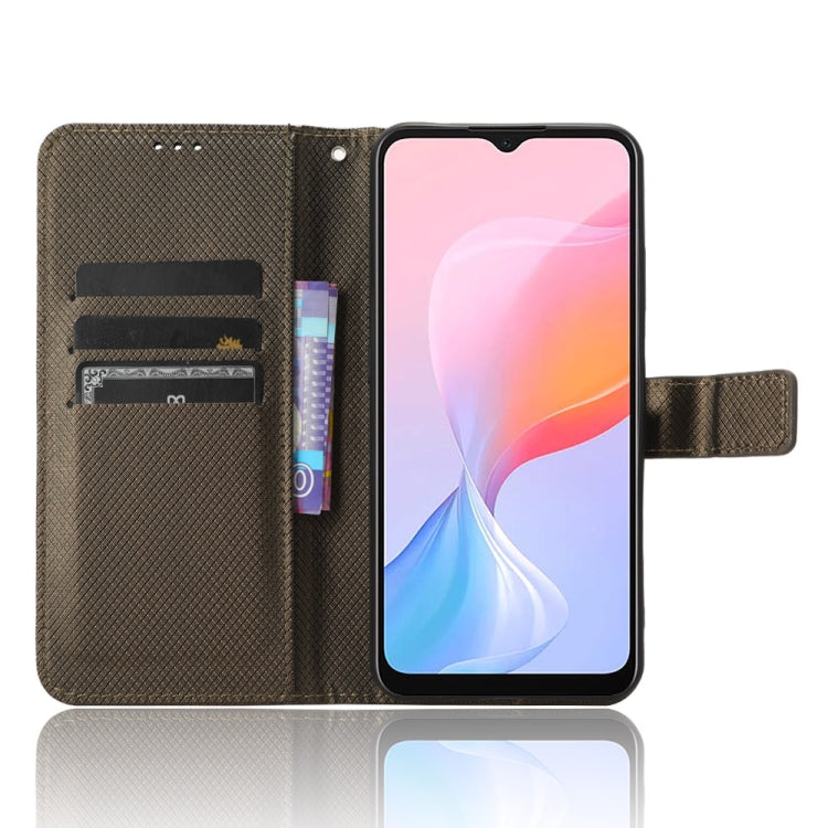 For Blackview A85 Diamond Texture Leather Phone Case(Brown)