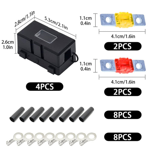 4 in 1 ANS-H Car Fuse Holder Fuse Box, Current:80A