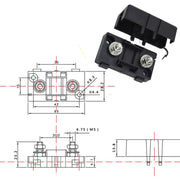 6 in 1 ANS Car Fuse Holder Fuse Box, Current:60A & 80A & 100A