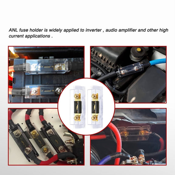 2 in 1 ANL Car Fuse Holder Electrical Protection Insulating Cover, Current:400A