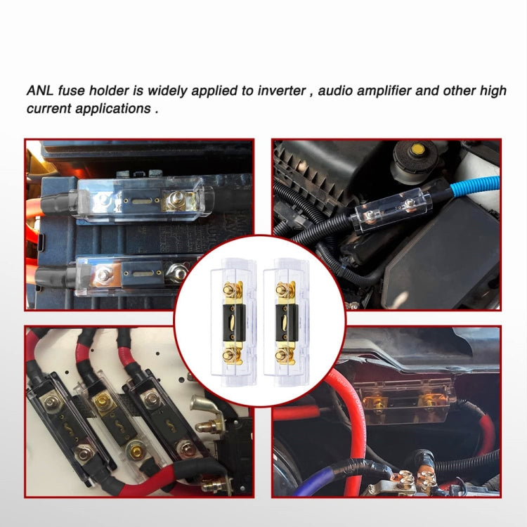 2 in 1 ANL Car Fuse Holder Electrical Protection Insulating Cover, Current:400A