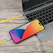Mech Series 120W USB-C / Type-C to 8 Pin Metal Plug Silicone Fast Charging Data Cable, Length: 1.2m(Yellow)