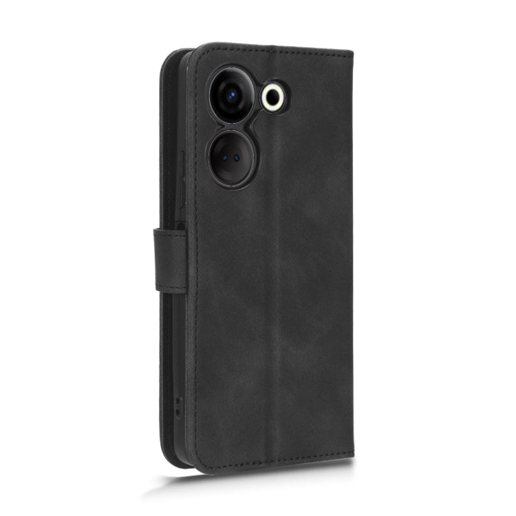 For TECNO Camon 20 Pro Skin Feel Magnetic Flip Leather Phone Case(Black)