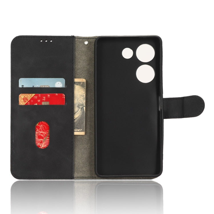 For TECNO Camon 20 Pro Skin Feel Magnetic Flip Leather Phone Case(Black)