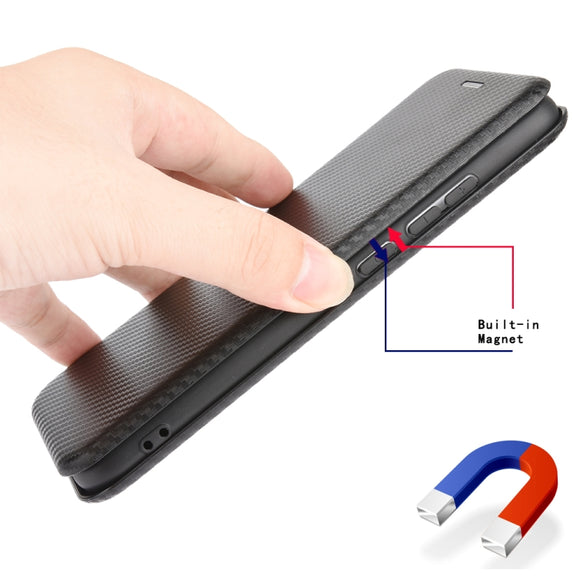 For DOOGEE X97 / X97 Pro Carbon Fiber Texture Flip Leather Phone Case(Black)