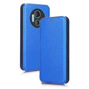 For DOOGEE X97 / X97 Pro Carbon Fiber Texture Flip Leather Phone Case(Blue)
