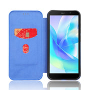 For DOOGEE X97 / X97 Pro Carbon Fiber Texture Flip Leather Phone Case(Blue)