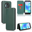 For DOOGEE X97 / X97 Pro Carbon Fiber Texture Flip Leather Phone Case(Green) - Doogee Cases by PMC TechLife | Online Shopping South Africa | PMC TechLife | Buy Now Pay Later Mobicred