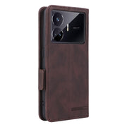 For Realme GT Neo5 SE Magnetic Clasp Leather Phone Case(Brown)