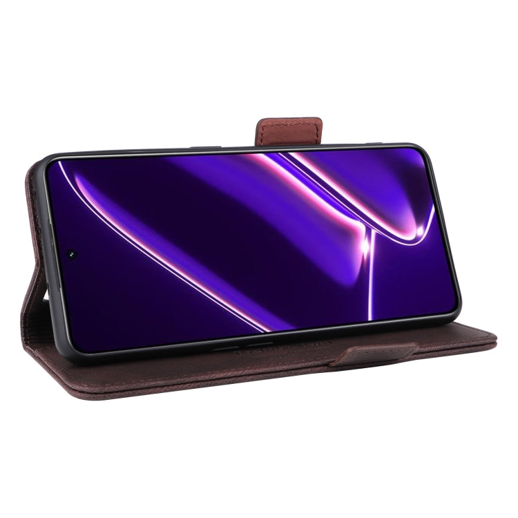 For Realme GT Neo5 SE Magnetic Clasp Leather Phone Case(Brown)