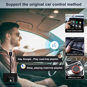 THT-020-3+ USB + USB-C / Type-C Wired to Wireless Carplay Adapter for Android Smartphone(Black)