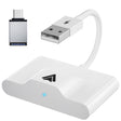 THT-020-3+ USB + USB-C / Type-C Wired to Wireless Carplay Adapter for Android Smartphone(White) - free shipping - PMC TechLife - Order now!