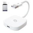 THT-020-7 USB + USB-C / Type-C Carplay Mirror Adapter for iPhone(White) - free shipping - PMC TechLife - Order now!