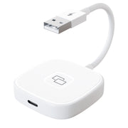 THT-020-7 USB + USB-C / Type-C Carplay Mirror Adapter for iPhone(White)