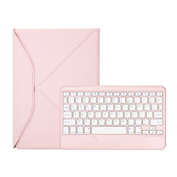 Z10B For iPad 10th Gen 10.9 2022 / 11 2025 Pen Slot Bluetooth Keyboard Leather Tablet Case(Pink)