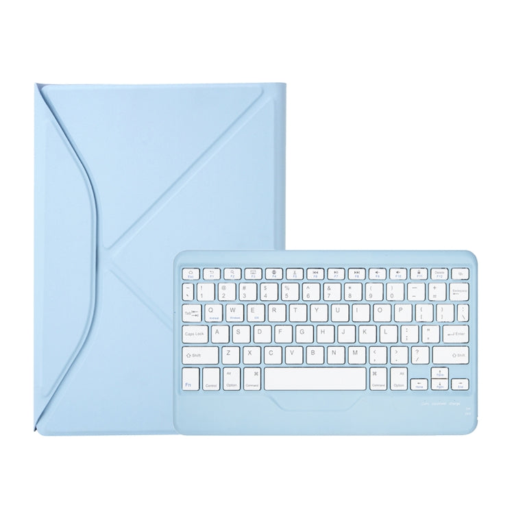 Z10B For iPad 10th Gen 10.9 2022 Pen Slot Bluetooth Keyboard Leather Tablet Case(Blue)