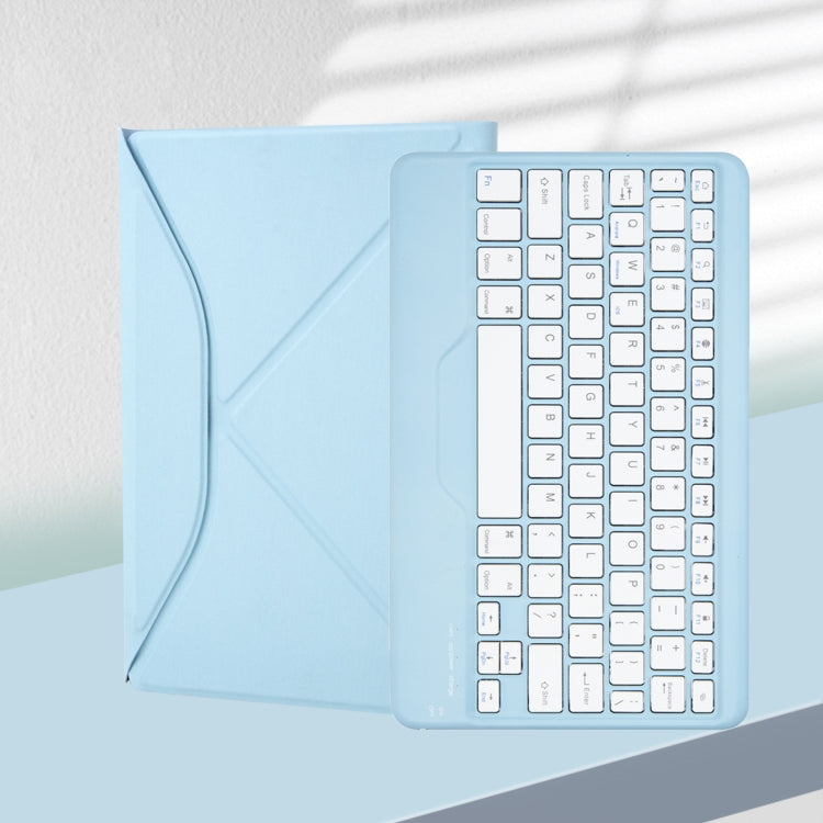 Z10B For iPad 10th Gen 10.9 2022 Pen Slot Bluetooth Keyboard Leather Tablet Case(Blue)