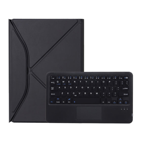 Z10B-A For iPad 10th Gen 10.9 2022 / 11 2025 Pen Slot Touchpad Bluetooth Keyboard Leather Tablet Case(Black)