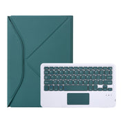 Z10B-A For iPad 10th Gen 10.9 2022 Pen Slot Touchpad Bluetooth Keyboard Leather Tablet Case(Green)