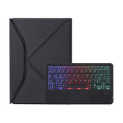 Z10B-AS For iPad 10th Gen 10.9 2022 Pen Slot Touchpad Backlight Bluetooth Keyboard Leather Tablet Case(Black)