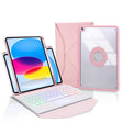 Z10B-AS For iPad 10th Gen 10.9 2022 Pen Slot Touchpad Backlight Bluetooth Keyboard Leather Tablet Case(Pink) - Universal by PMC TechLife | Online Shopping South Africa | PMC TechLife