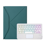 Z10B-AS For iPad 10th Gen 10.9 2022 / 11 2025 Pen Slot Touchpad Backlight Bluetooth Keyboard Leather Tablet Case(Green)