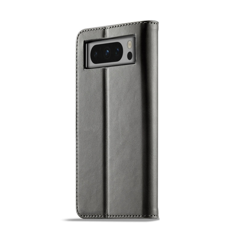 For Google Pixel 8 Pro LC.IMEEKE Calf Texture Horizontal Flip Leather Case(Grey)