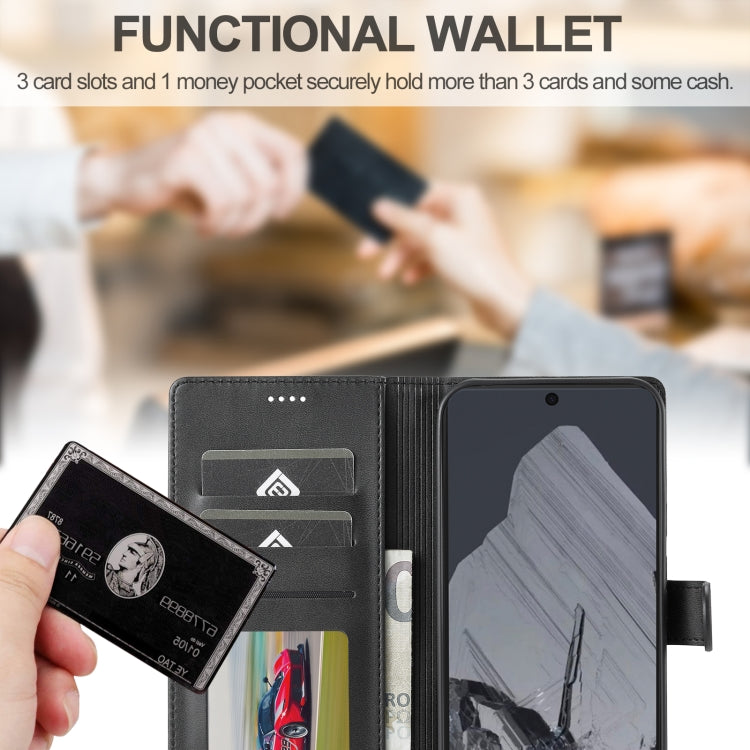 For Google Pixel 9 Pro XL LC.IMEEKE Calf Texture Flip Leather Phone Case(Black)