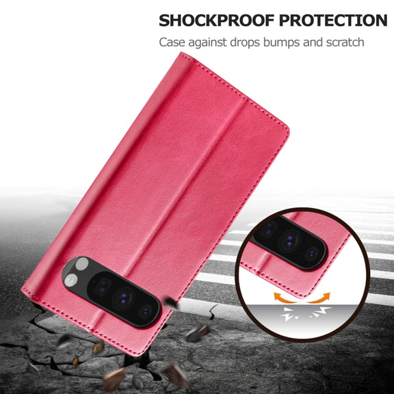 For Google Pixel 9 / 9 Pro LC.IMEEKE Calf Texture Flip Leather Phone Case(Red)