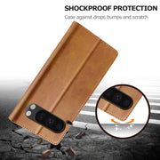 For Google Pixel 9 / 9 Pro LC.IMEEKE Calf Texture Flip Leather Phone Case(Yellow)