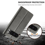 For Google Pixel 9 / 9 Pro LC.IMEEKE Calf Texture Flip Leather Phone Case(Grey)