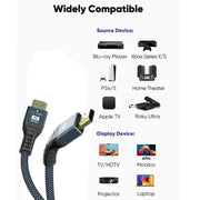 3m HDMI 2.1 Version 8K 60Hz UHD 48Gbps Cable(Grey)