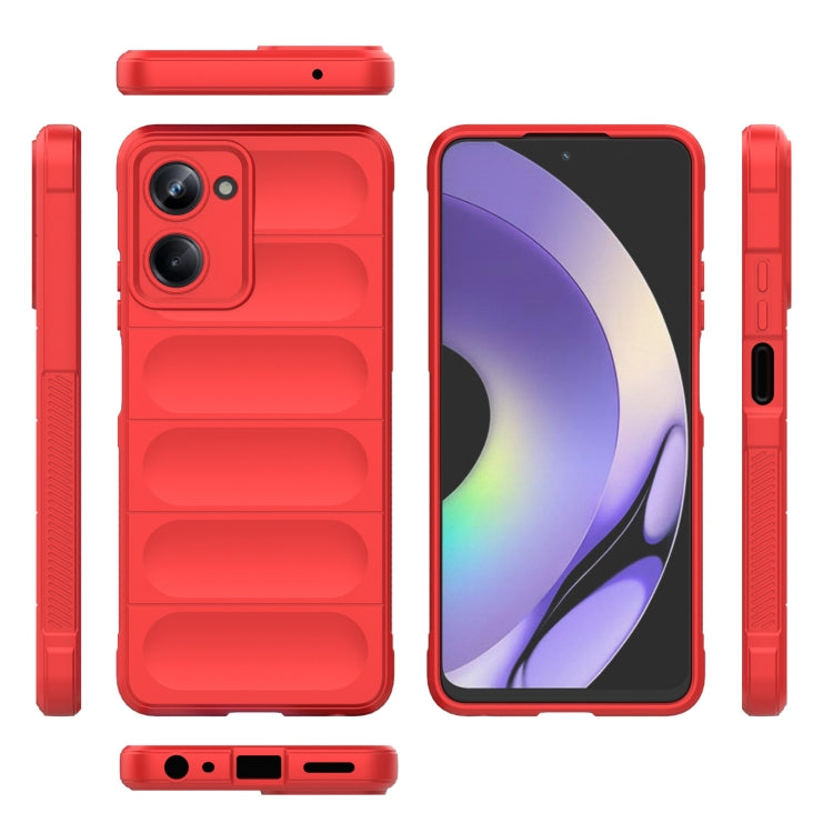 For Realme 10 Pro 5G Magic Shield TPU + Flannel Phone Case(Black)