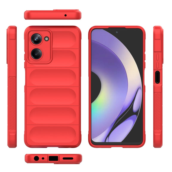 For Realme 10 Pro 5G Magic Shield TPU + Flannel Phone Case(Black)