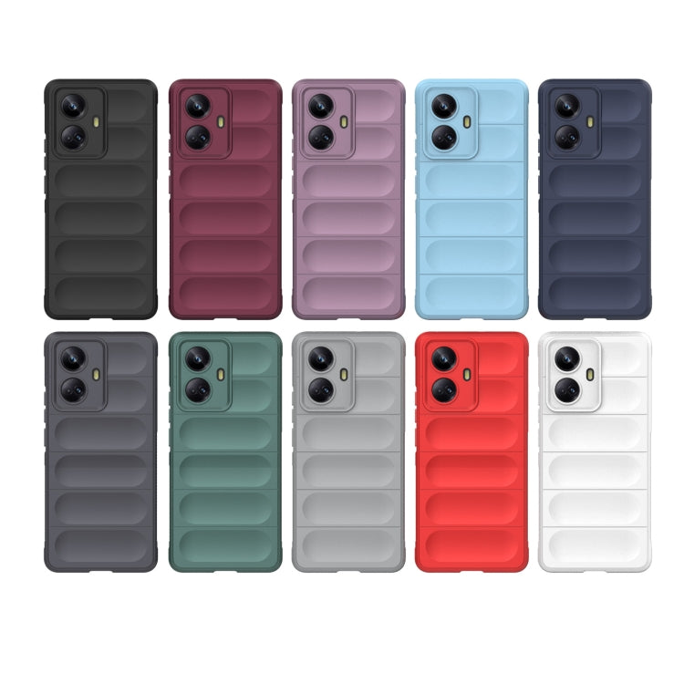 For Realme 10 Pro+ 5G Magic Shield TPU + Flannel Phone Case(Red)