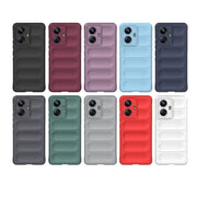 For Realme 10 Pro+ 5G Magic Shield TPU + Flannel Phone Case(Red)