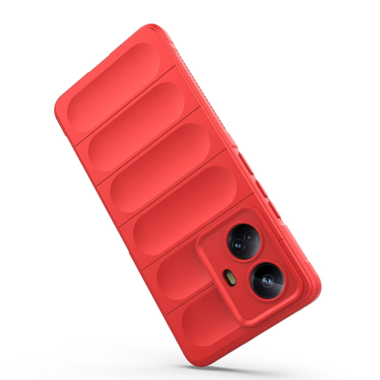 For Realme 10 Pro+ 5G Magic Shield TPU + Flannel Phone Case(Red)